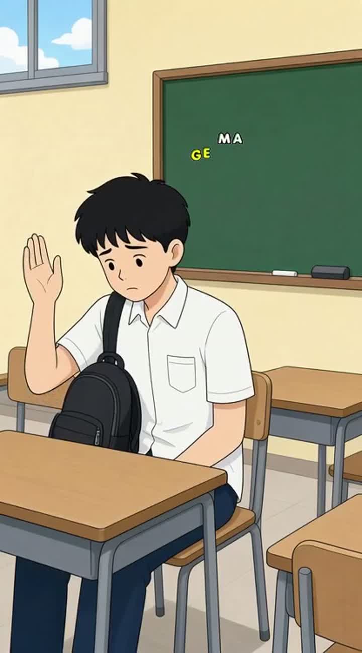 Simple 2D hand-drawn cartoon animation — AI cartoon
