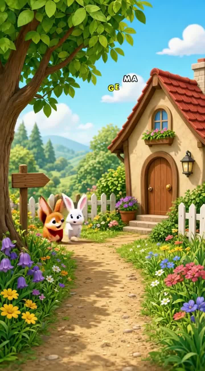 Complete children's animated cartoon titled "Bublik… — AI cartoon