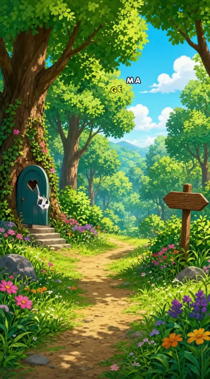 Colourful 2D cartoon story about a clever little rabbit who helps… — AI cartoon