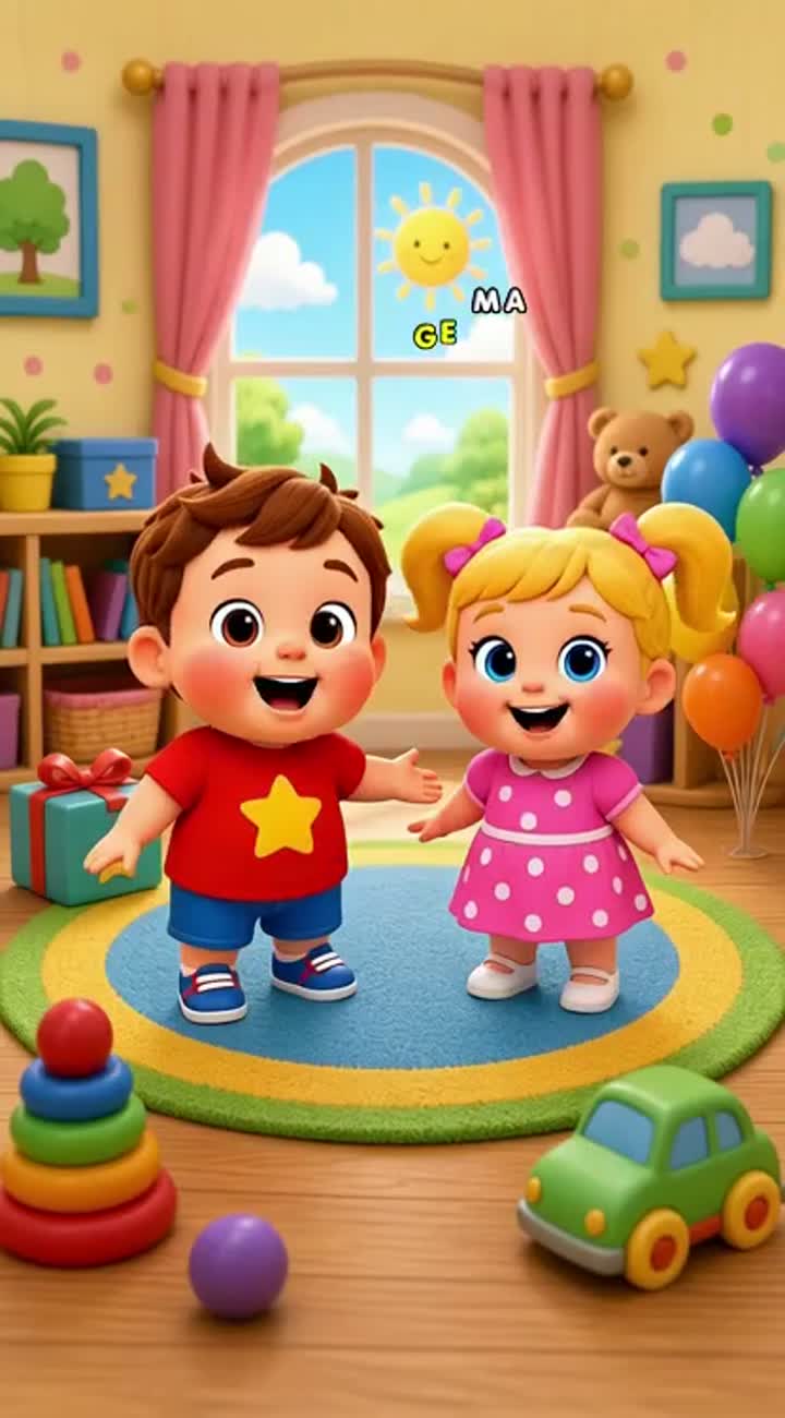 Fun 3D cartoon educational video for preschool children aged 2-5 — AI cartoon