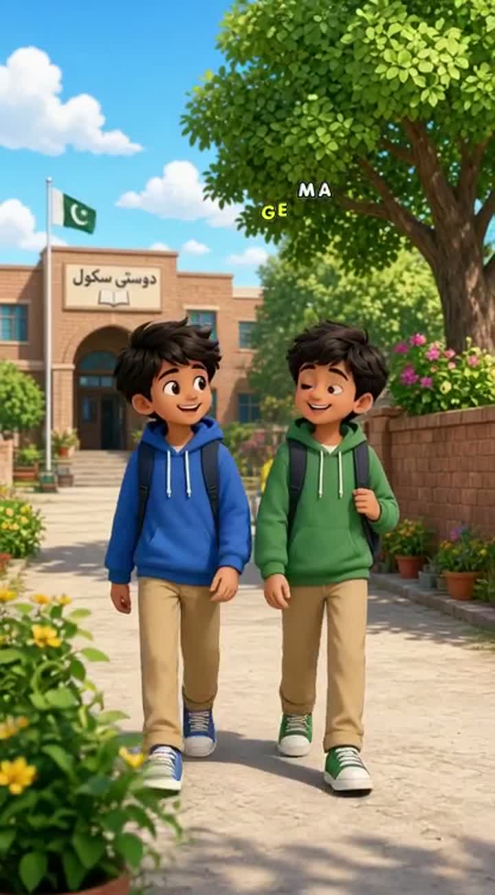 Aman and Mahan are childhood best friends who have grown up… — AI cartoon