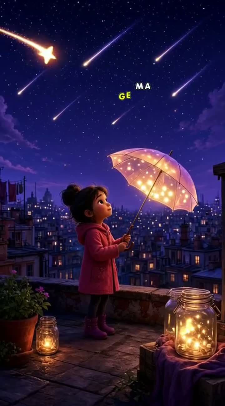 Cinematic 3D animation style, a little girl standing… — AI cartoon
