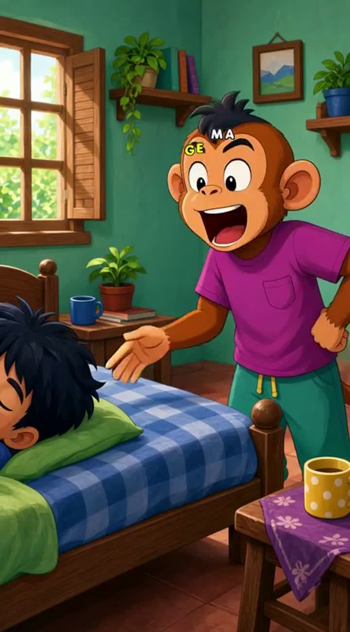 A vibrant, colorful cartoon with smooth, fluid animation — AI cartoon