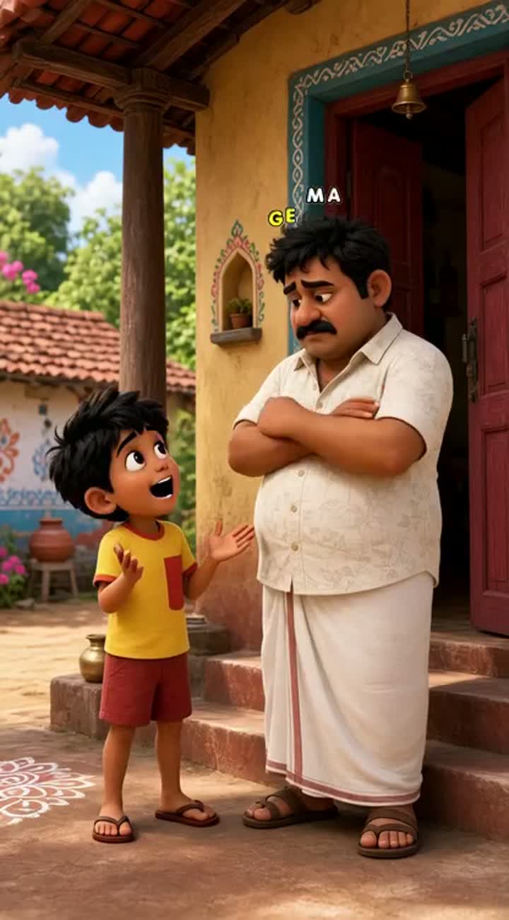 Funny 3D animated Indian village comedy video — AI cartoon