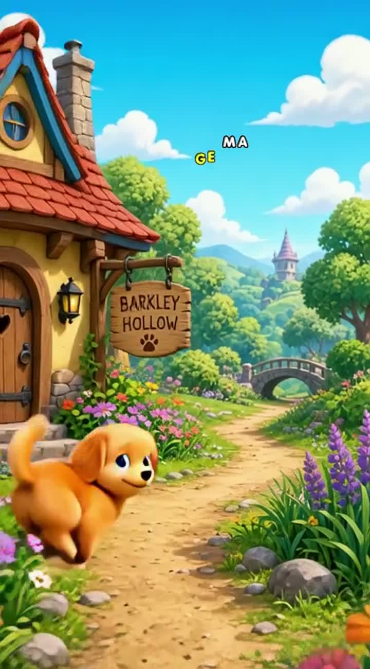 A cute little puppy goes on a funny adventure to find a magical… — AI cartoon