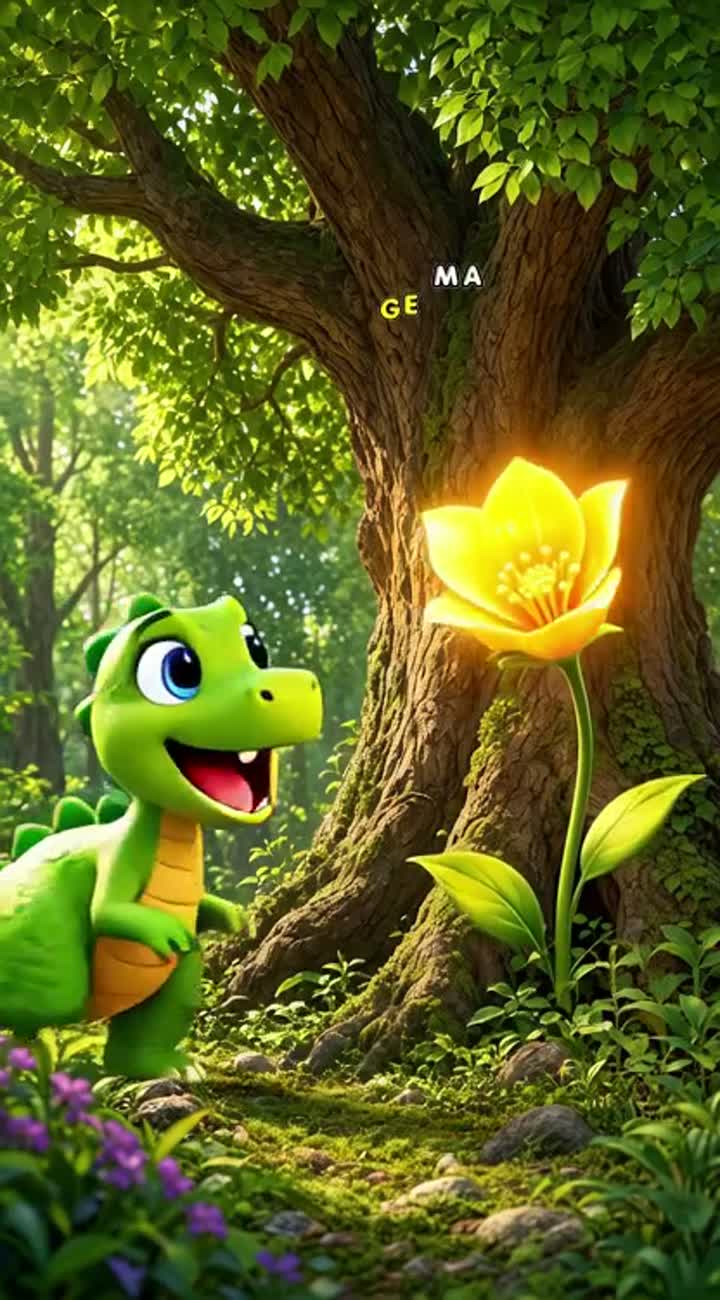 Once upon a time, in a beautiful green forest… — AI cartoon