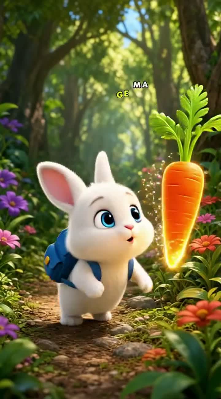 Cute 3D animated cartoon for a children's YouTube Shorts story — AI cartoon
