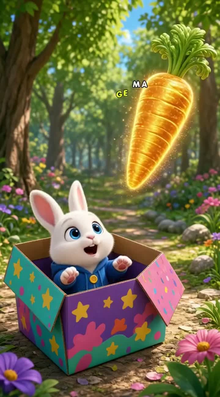The main character is Banduq, a small white rabbit with large… — AI cartoon