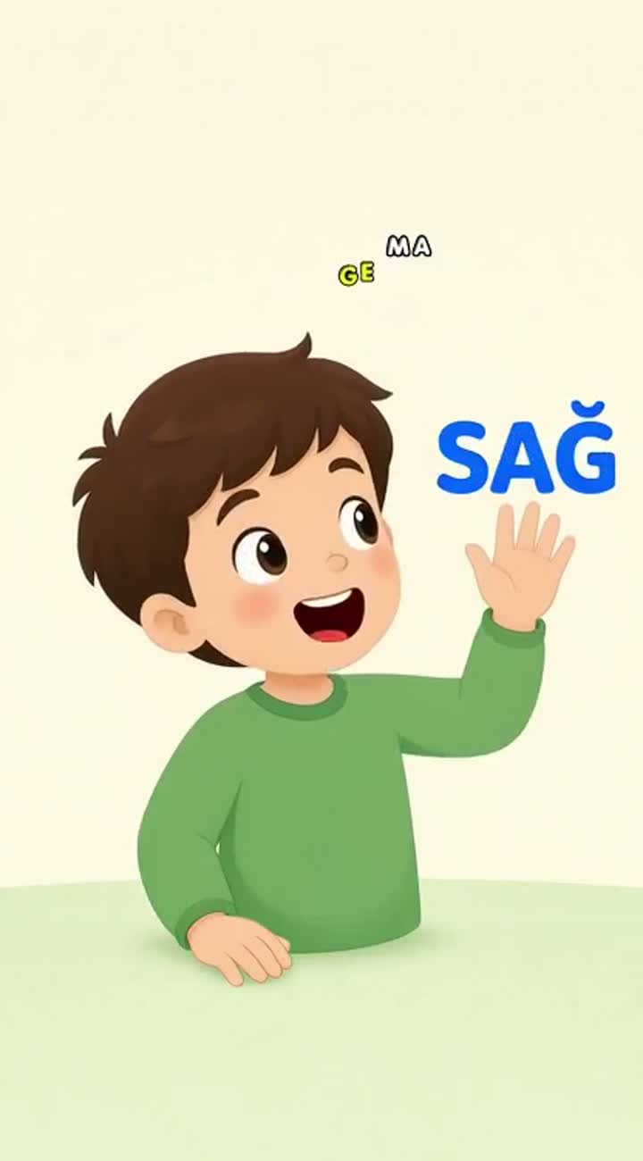 Okul öncesi/ilkokul çağındaki orta düzey otizmli bir çocuğa sağ ve… — AI cartoon