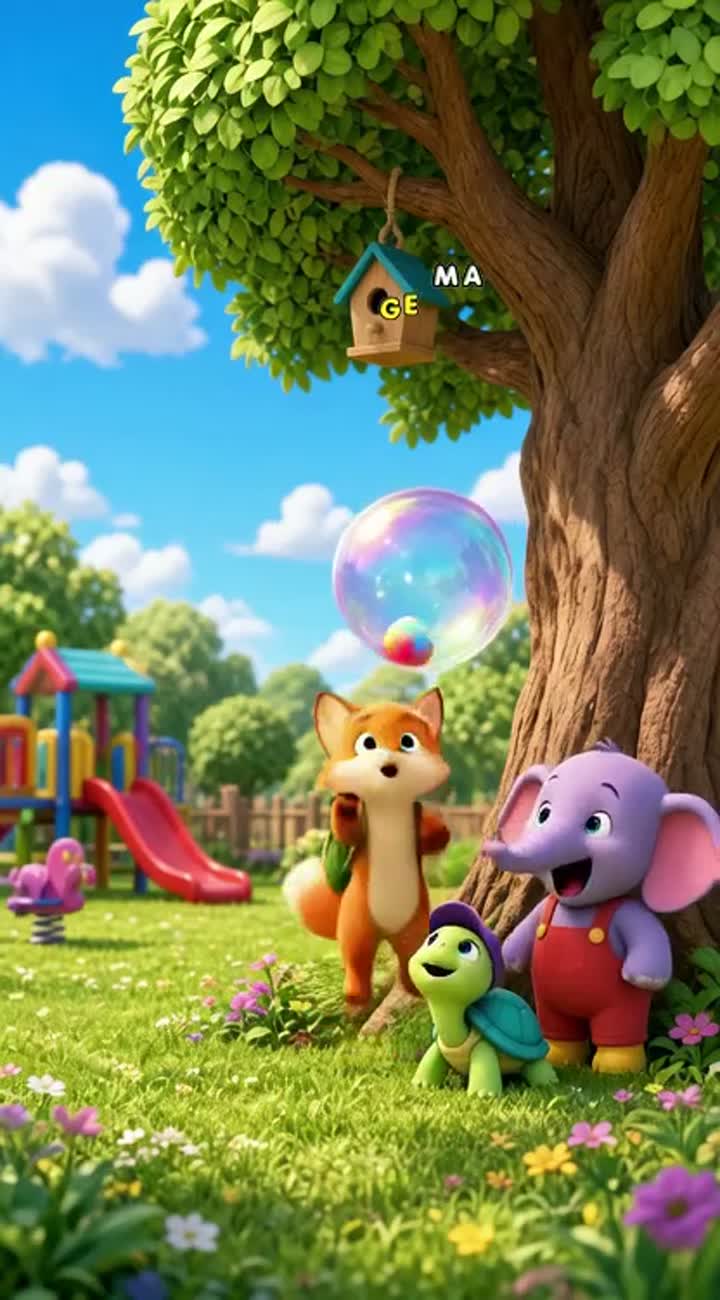 Kiki & Friends: The Giant Bubble Mystery! — AI cartoon