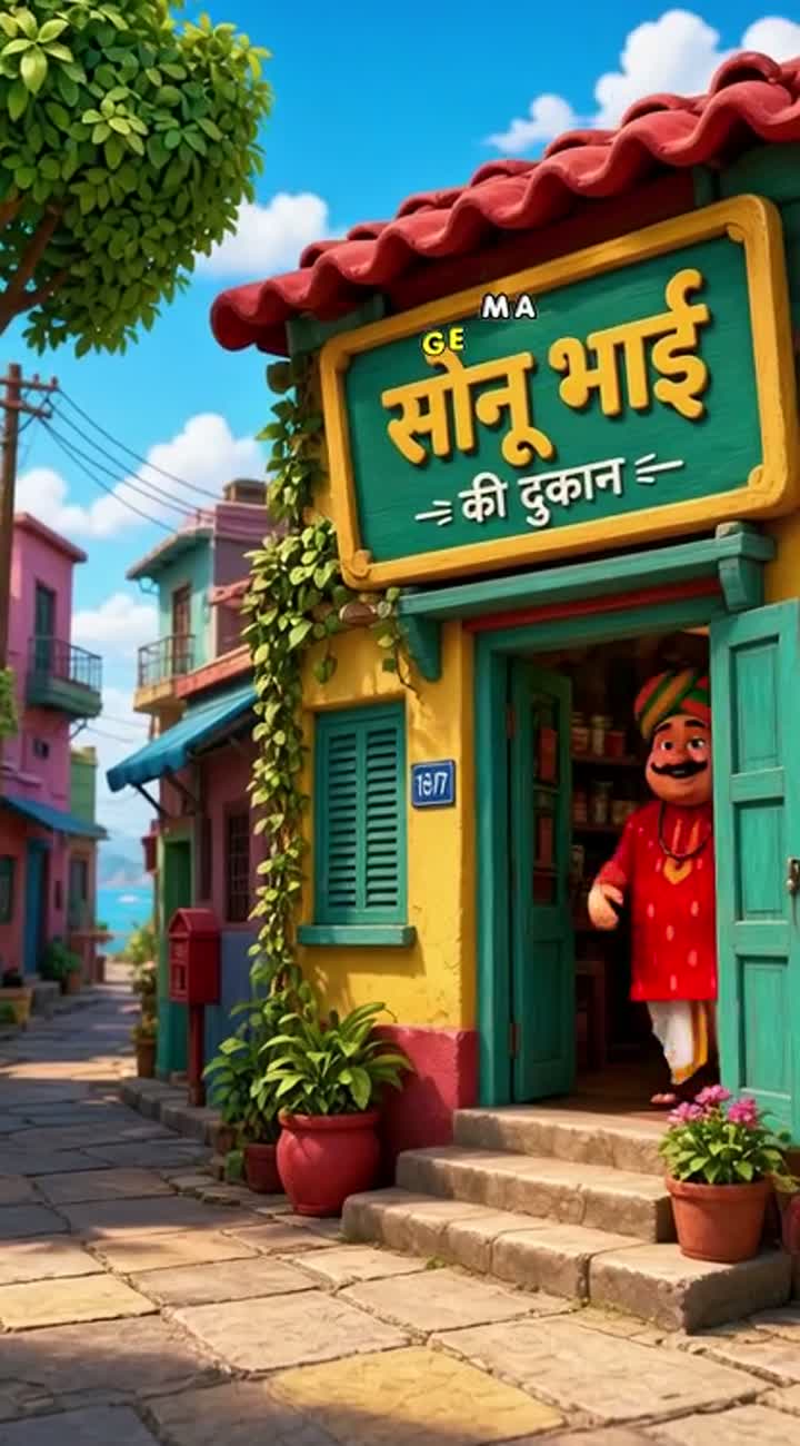 Sonu Bhai Animated cartoon with smooth animation… — AI cartoon