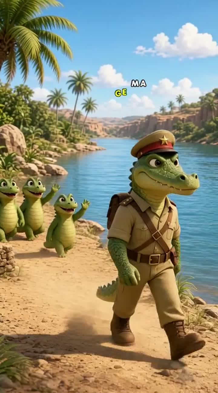 Crée une vidéo musicale en animation 3D, colorée… — AI cartoon