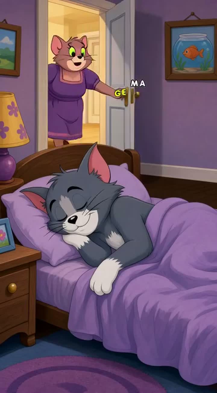 Mum: "Tom! — AI cartoon