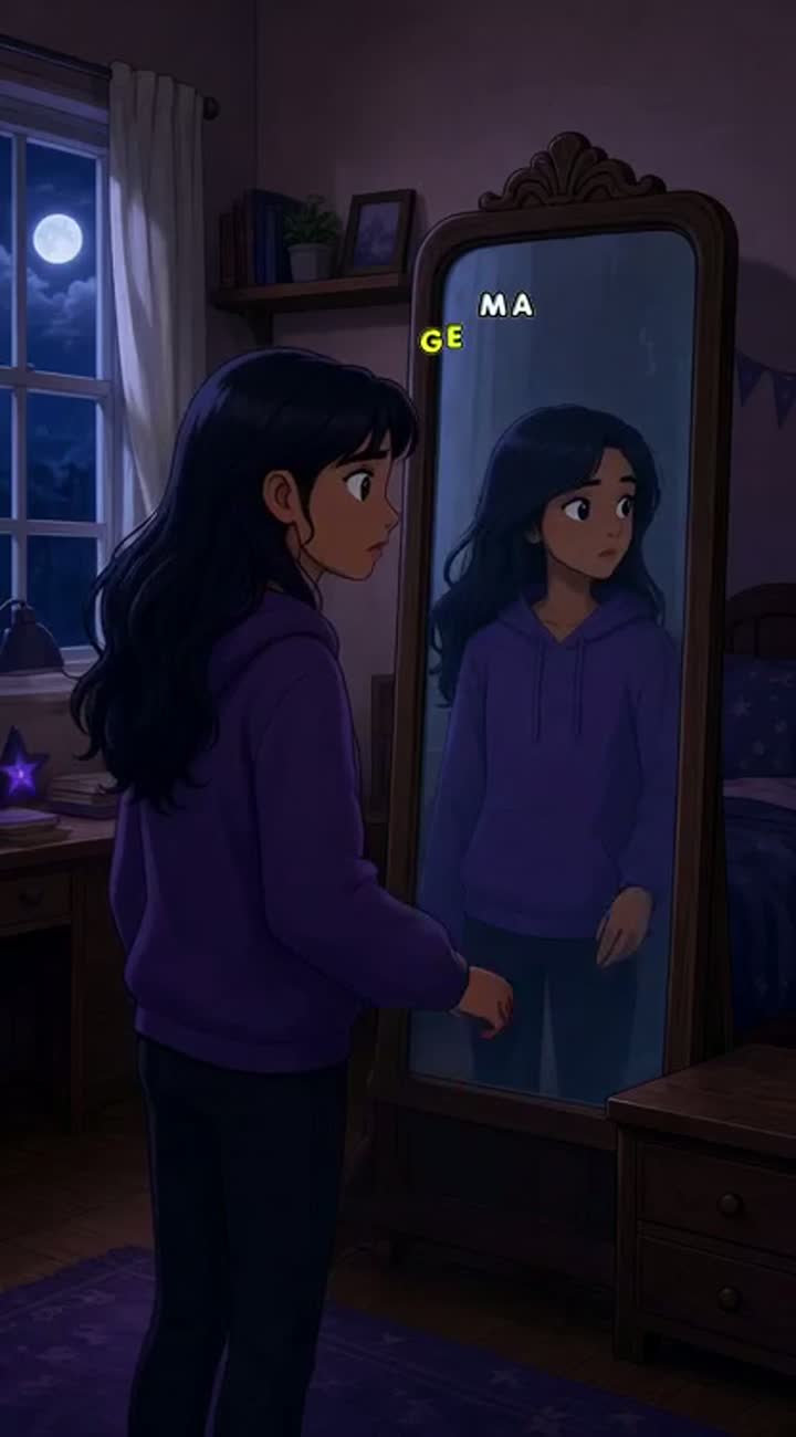 THE STRANGE REFLECTION — AI cartoon