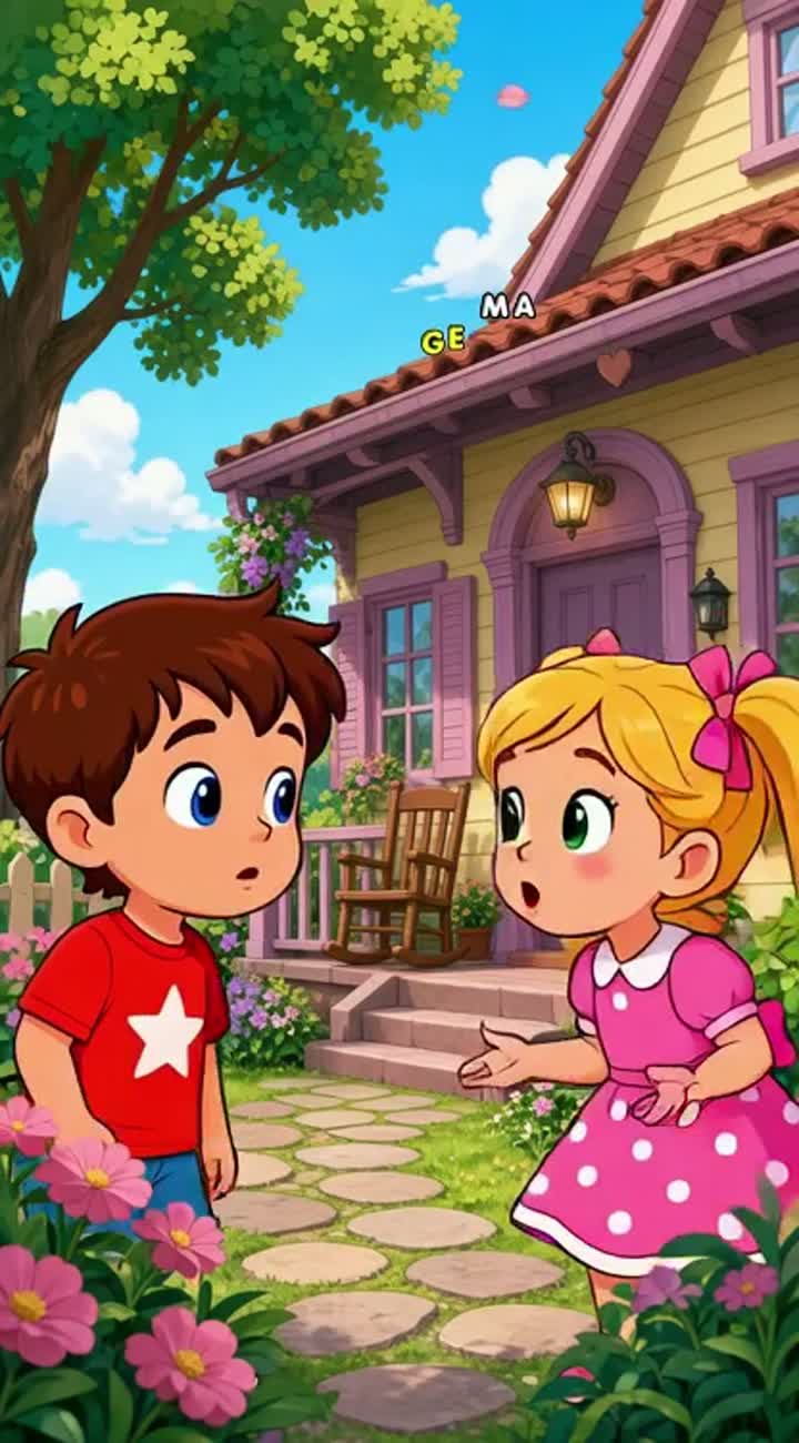 19's cartoon of two people fighting over who is the cutest one… — AI cartoon