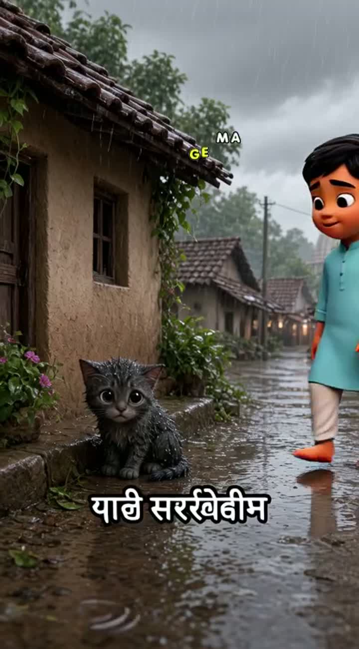 Vertical 3D cartoon story in Hindi — AI cartoon