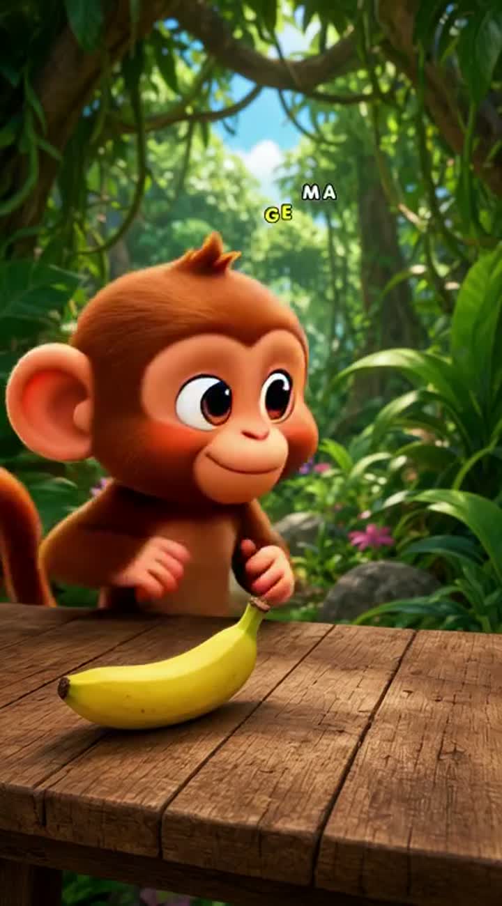 THE FUNNY LITTLE MONKEY — AI cartoon