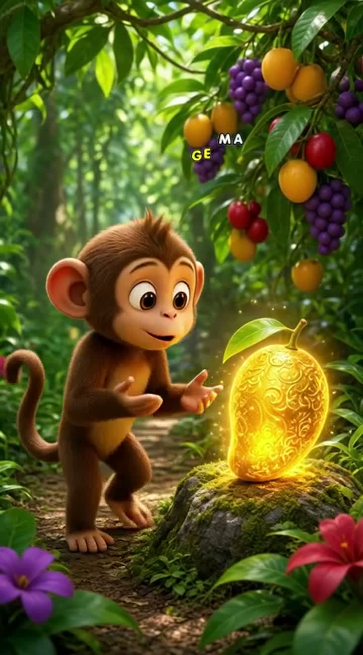Vibrant, colorful cartoon with smooth, fluid 3D animation… — AI cartoon
