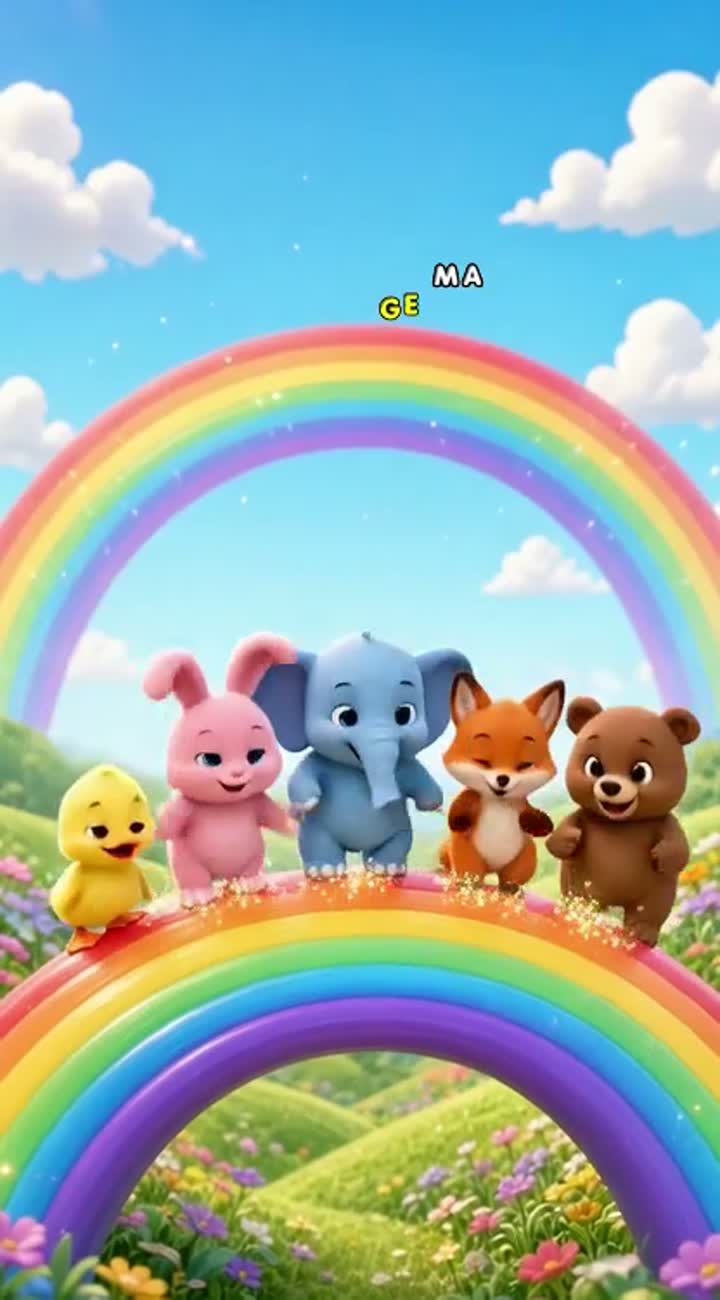 Vertical 9:16 premium 3D cartoon nursery-rhyme video for young… — AI cartoon