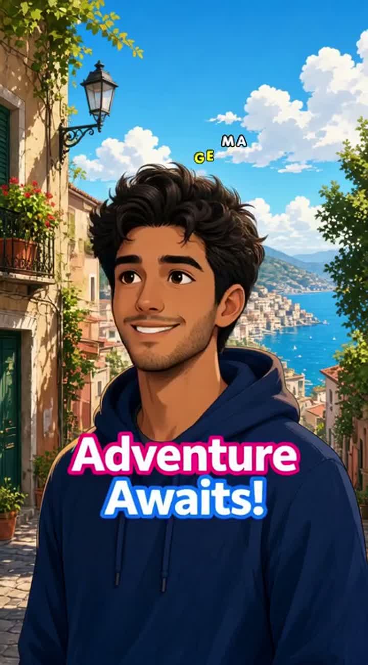 Cartoon-style illustration using my face as the main character — AI cartoon
