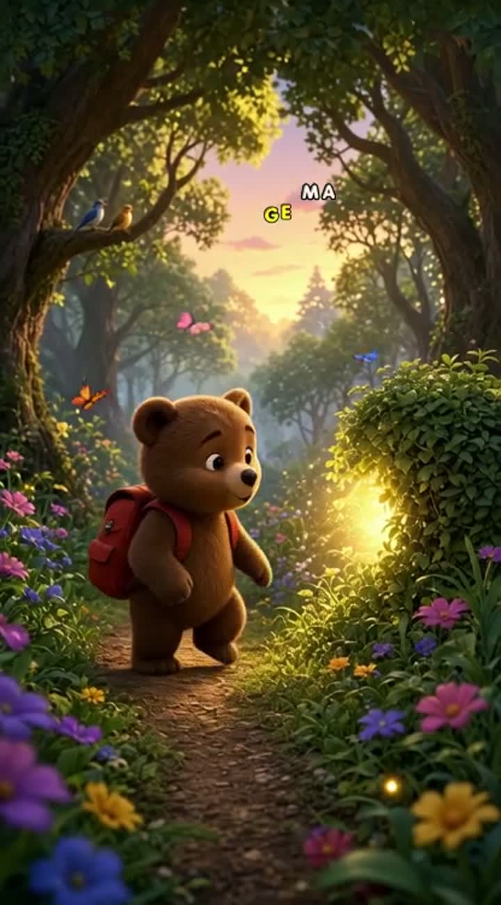 The Little Bear and the Magic Star — AI cartoon