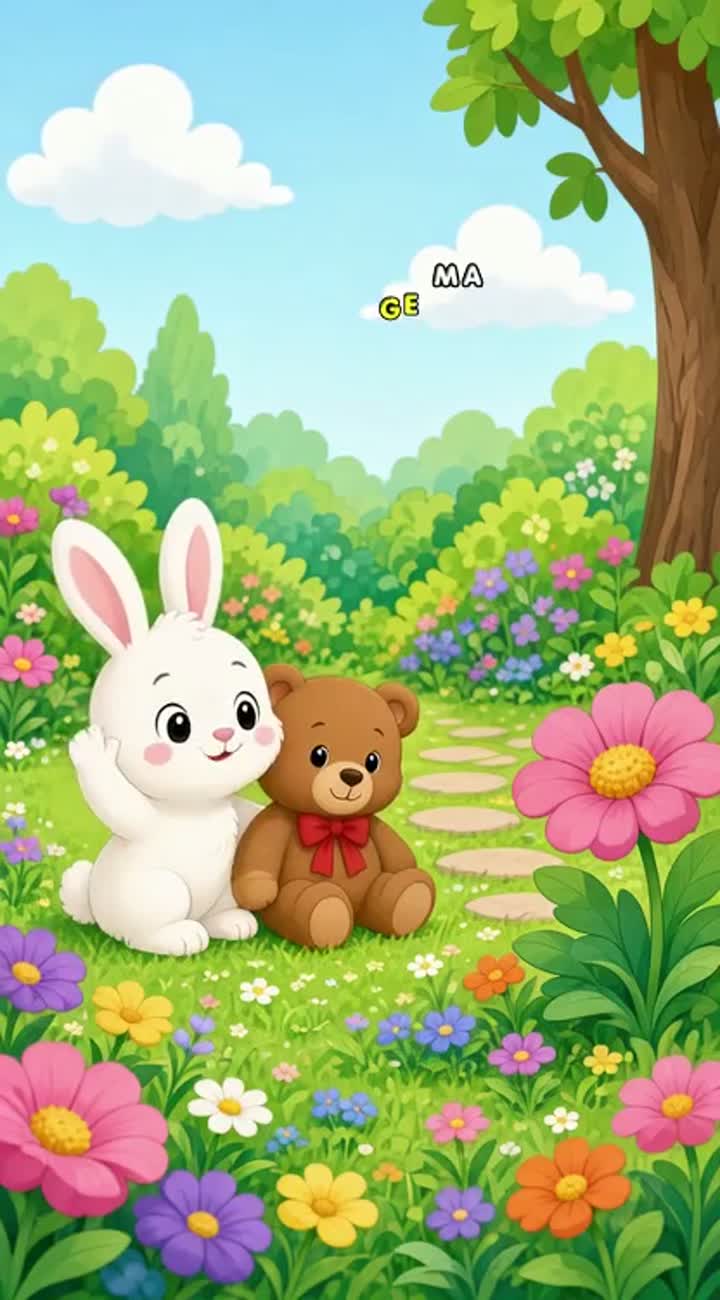 The Little Bunny Who Lost His Teddy — AI cartoon