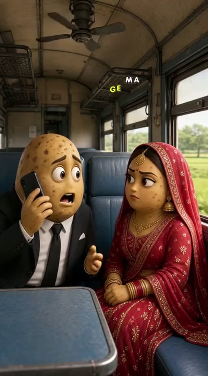 High-quality 3D animated Indian village cartoon story… — AI cartoon