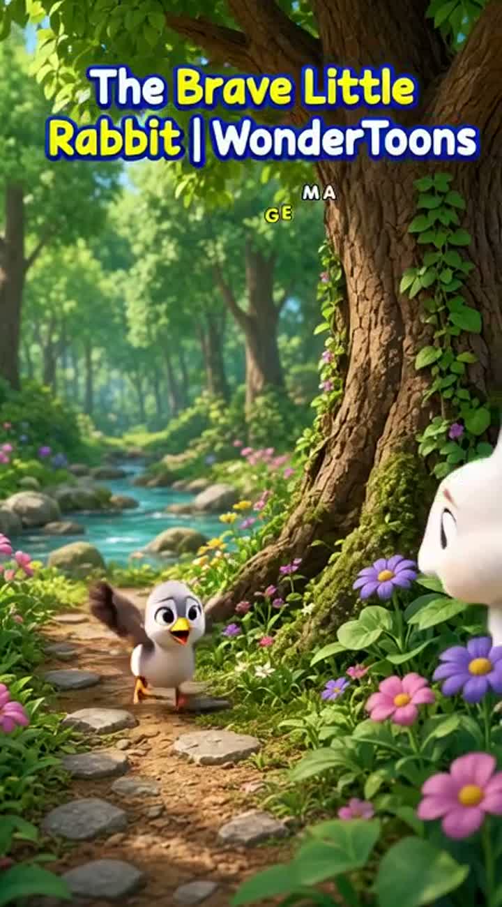 The Brave Little Rabbit — AI cartoon