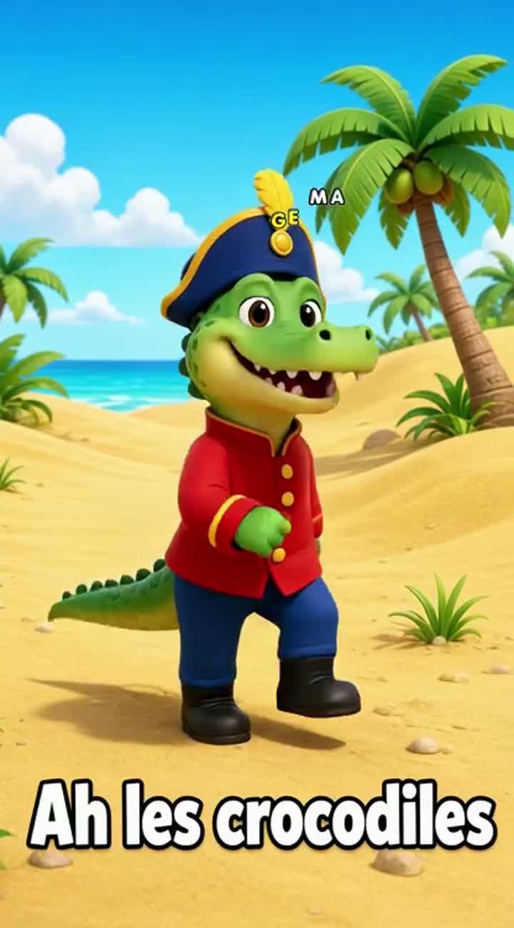 VIDÉO - « Ah les crocodiles » | Comptine animée pour enfants — AI cartoon