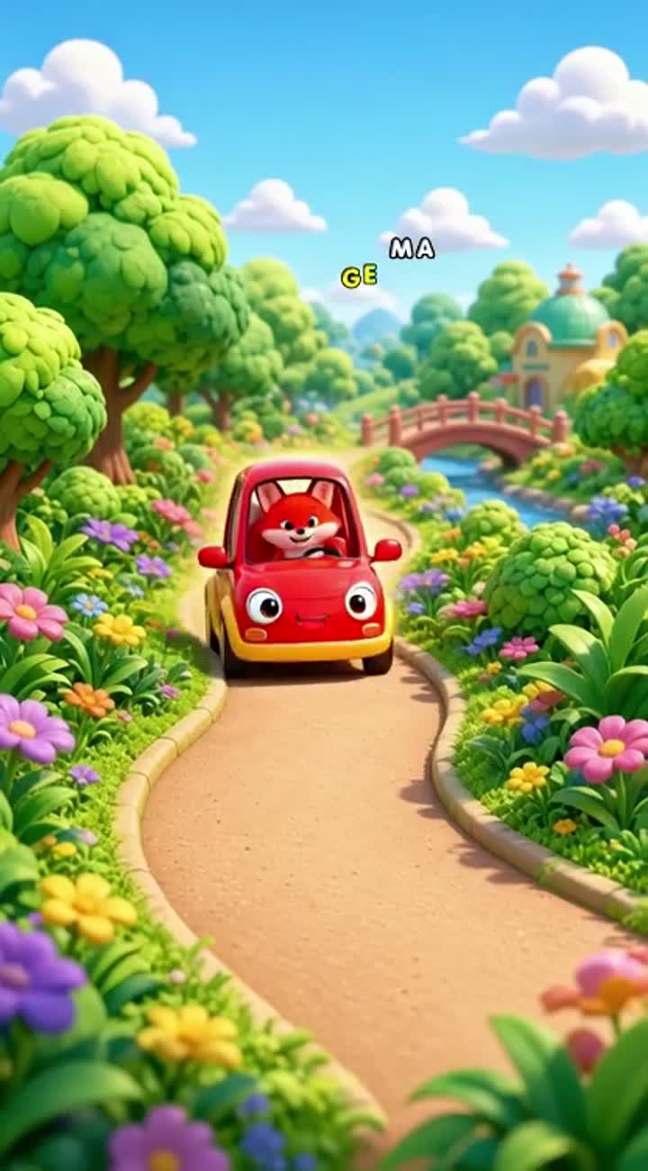 Cheerful children's 3D animated cartoon in a vertical 9:16 format… — AI cartoon