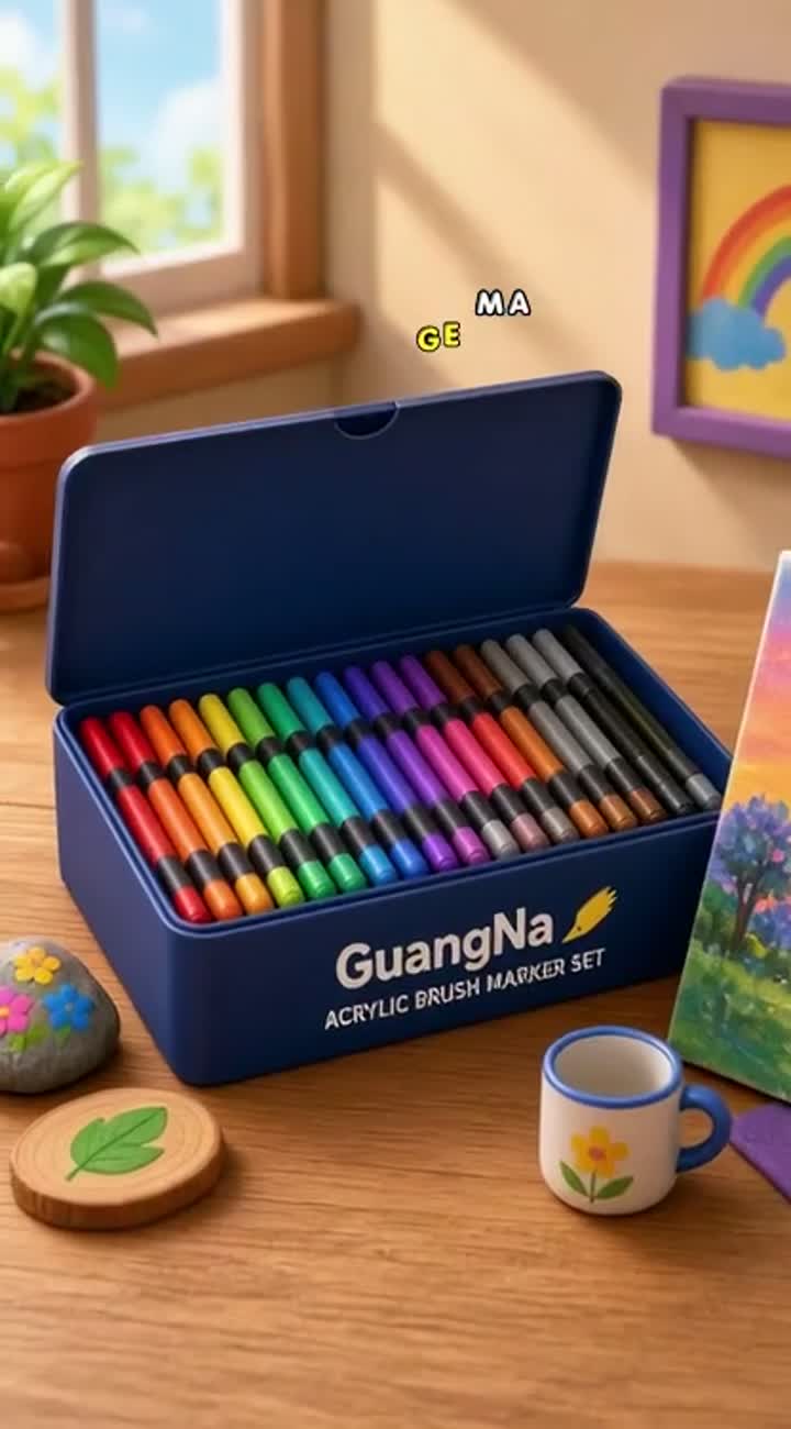 Are you looking for a multi-color marker set for painting… — AI cartoon