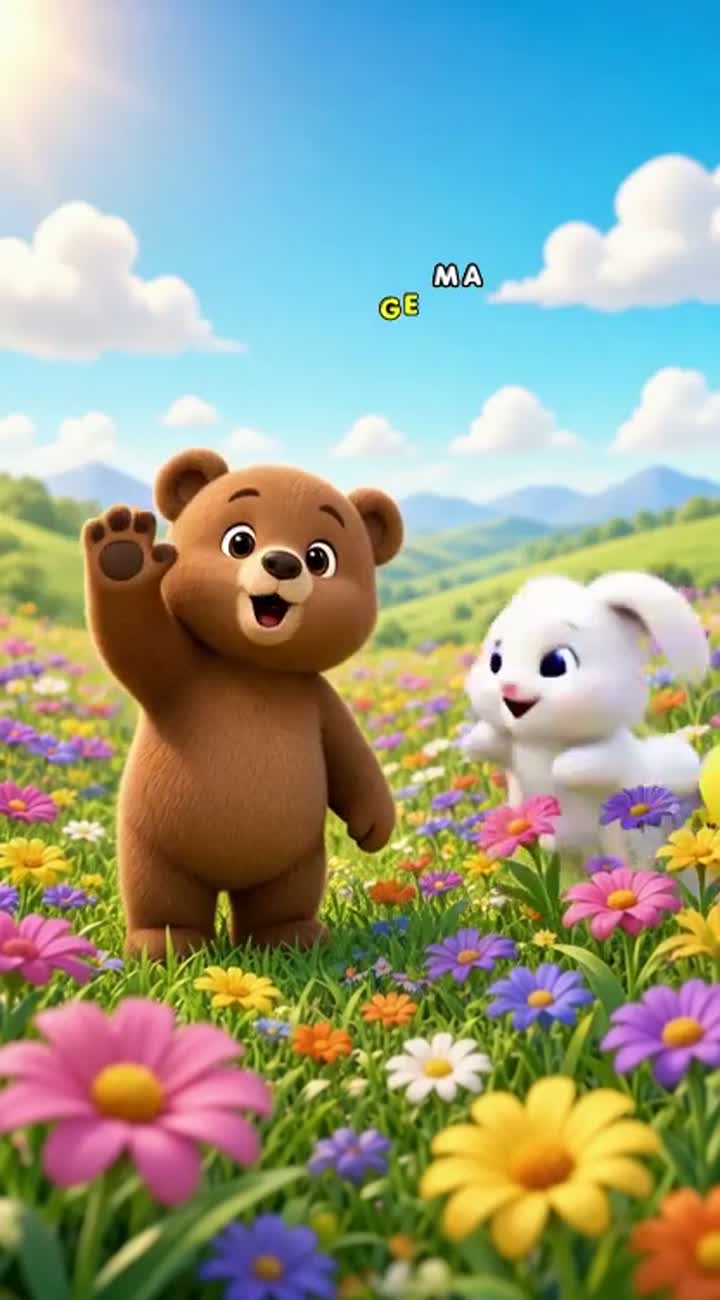 Original 3D animated nursery rhyme video for HappyAnimalLandTV… — AI cartoon