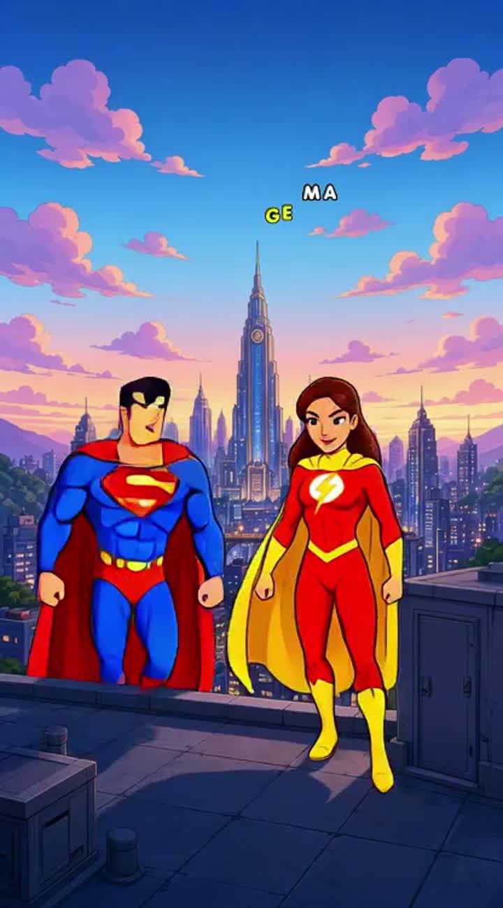 Super herous Animated cartoon with smooth animation… — AI cartoon