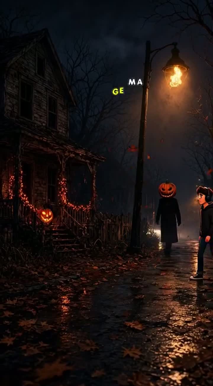 Mystery cartoon with rich Halloween colours… — AI cartoon
