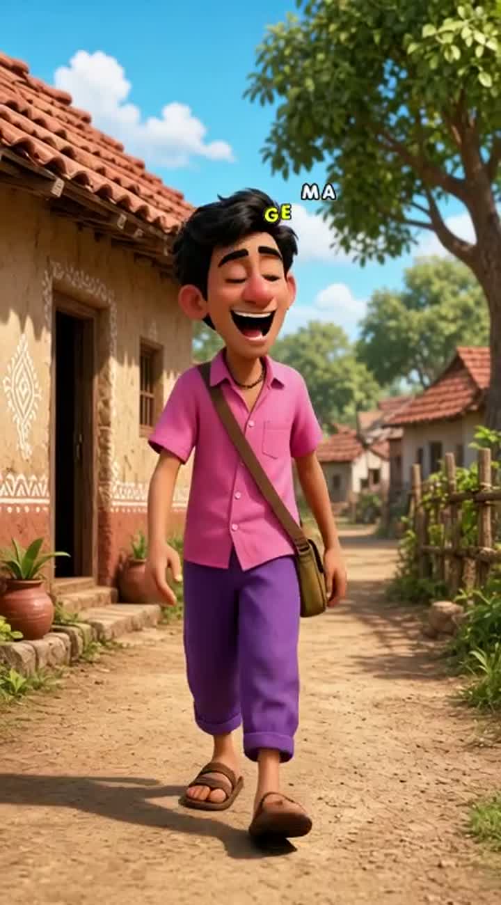 Funny 3D cartoon video in high quality, vertical 9:16 format — AI cartoon