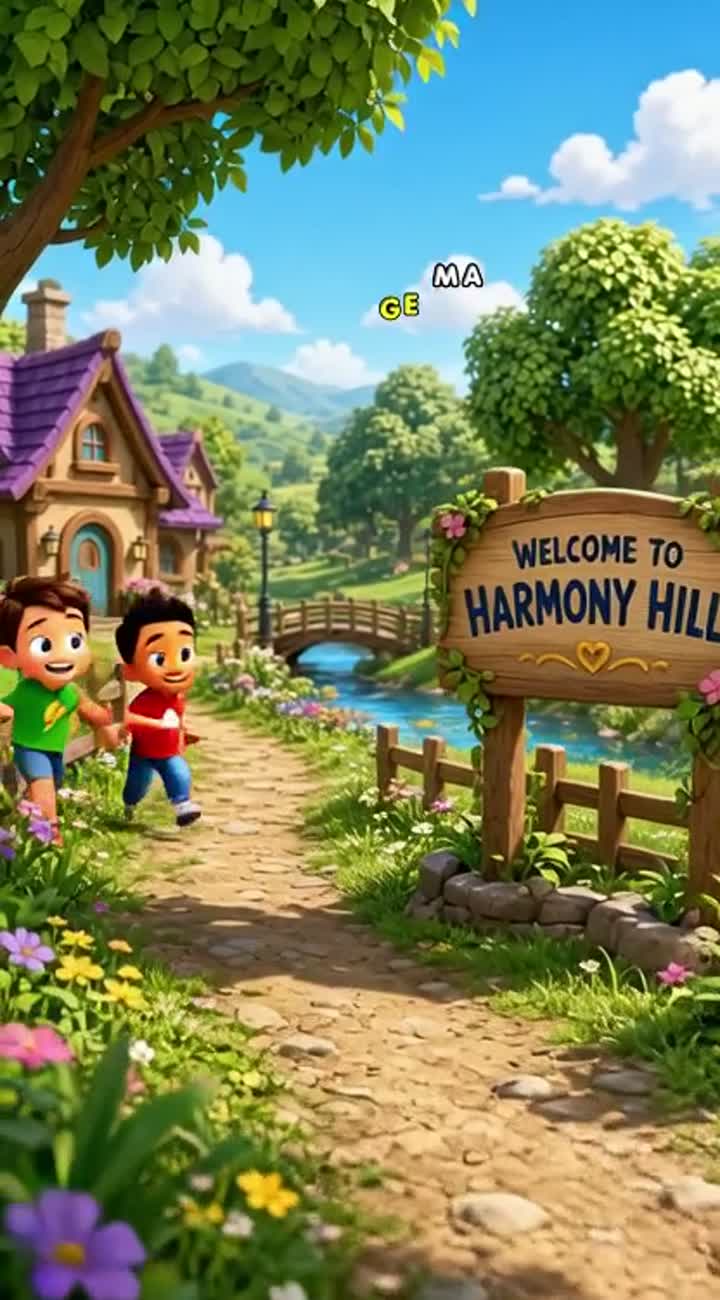 Colorful 3D cartoon YouTube Short about two best friends… — AI cartoon