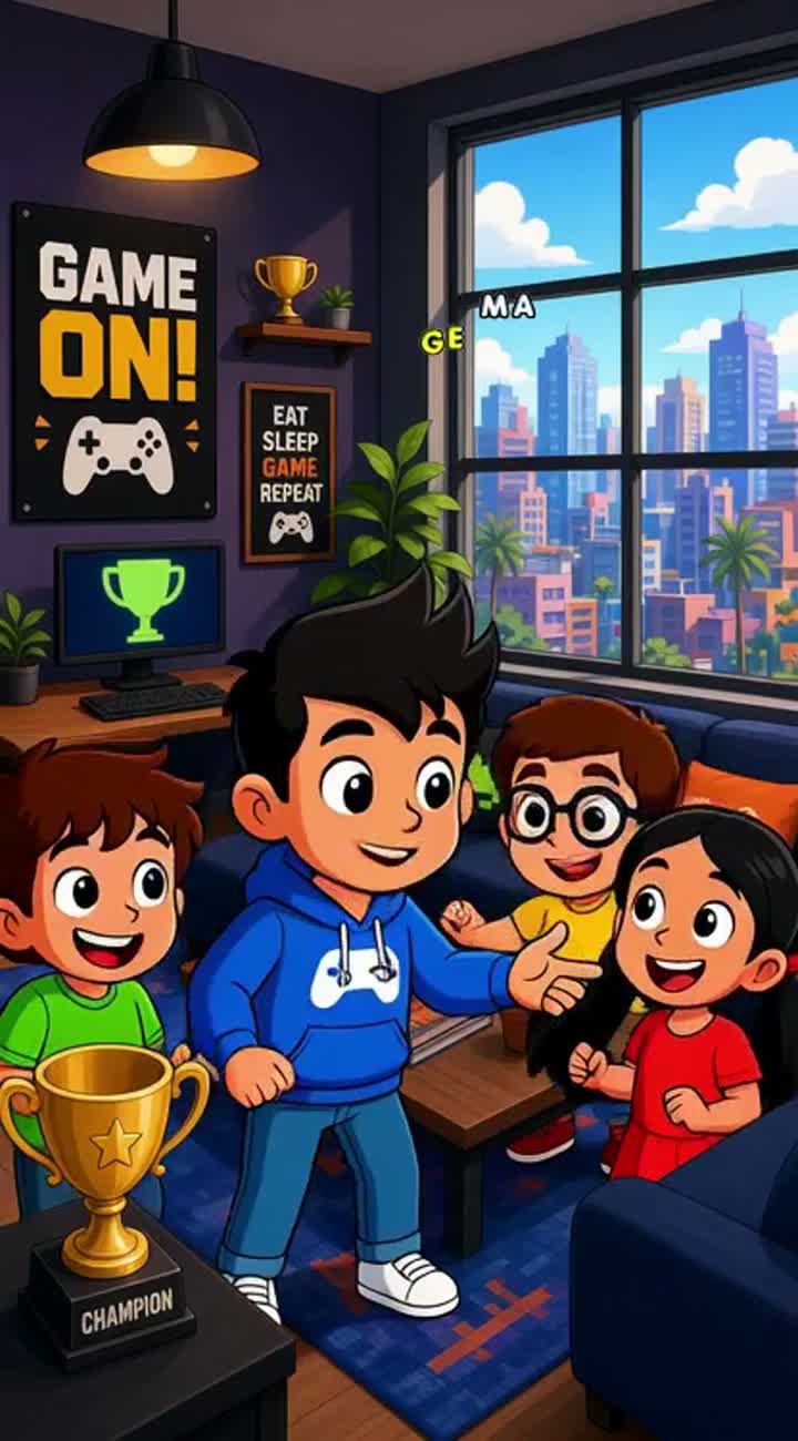 A fun and exciting cartoon story featuring the main character… — AI cartoon
