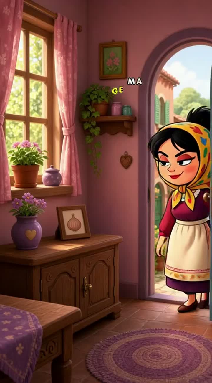 Khanom piyaz keh az khanom teolo dozdi mi kand — AI cartoon
