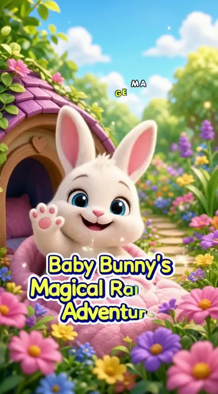 Baby Bunny's Magical Rainbow Adventure — AI cartoon