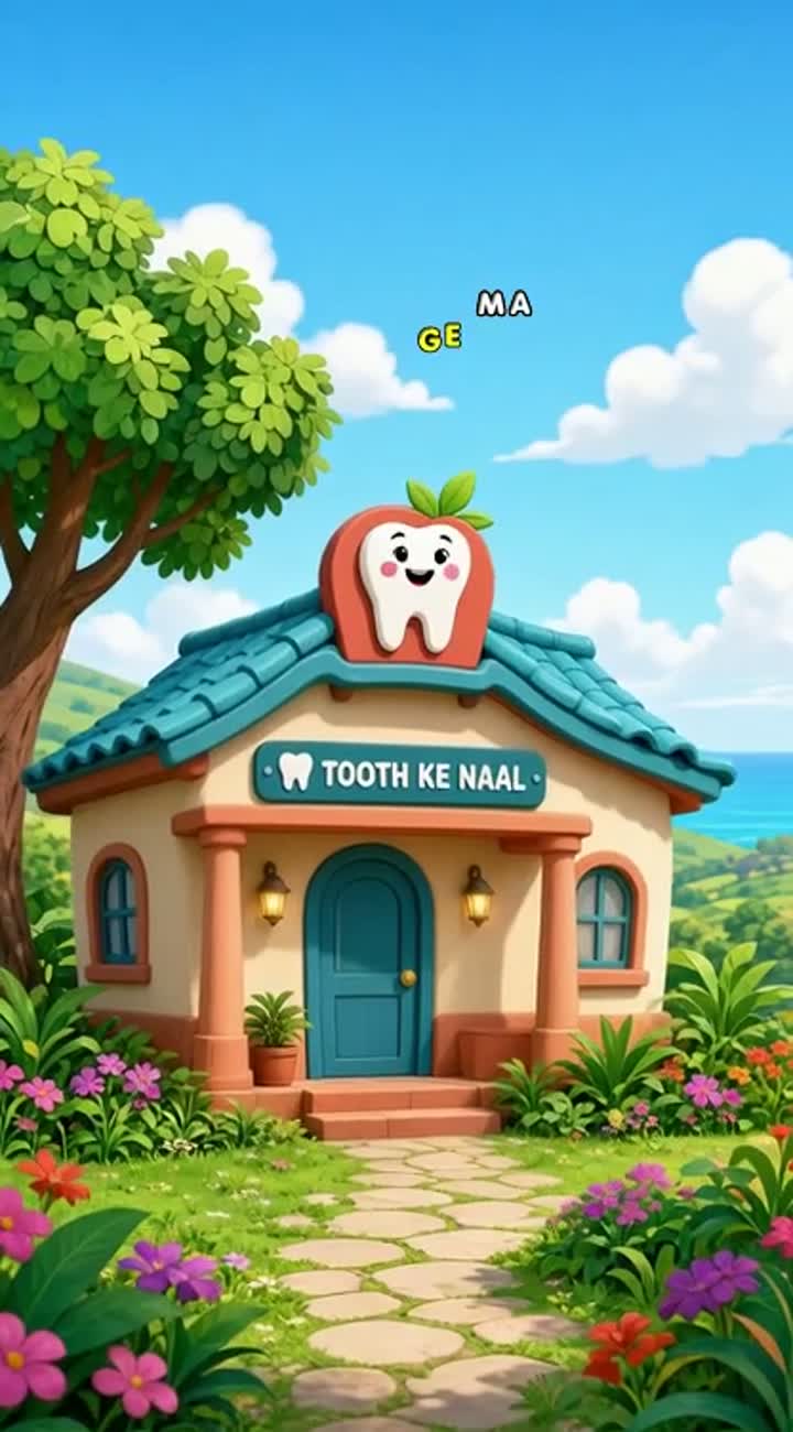 Tooth ke naal Animated cartoon with smooth animation… — AI cartoon