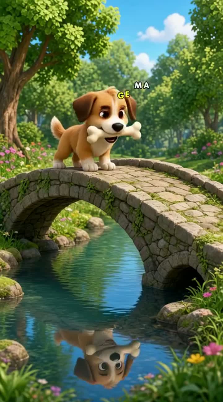 3D animated moral story in vertical 9:16 format — AI cartoon