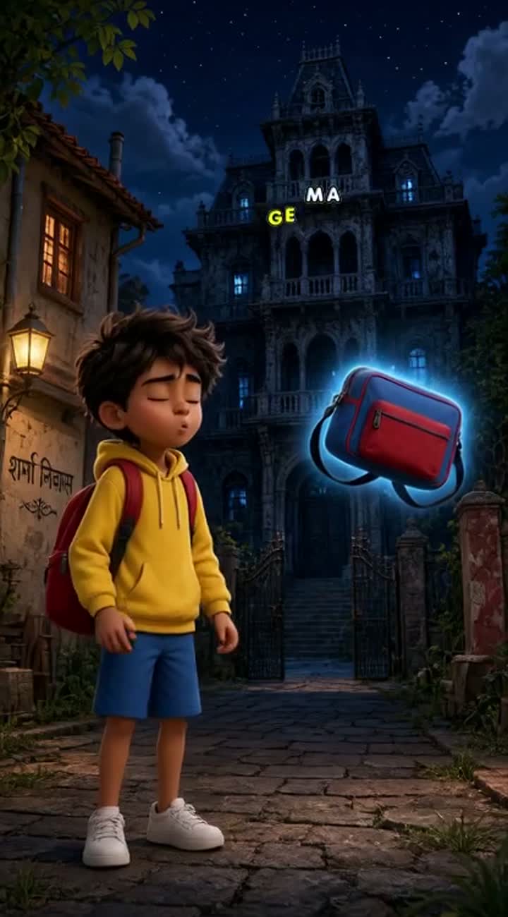 Colorful 3D cartoon in an Indian town — AI cartoon
