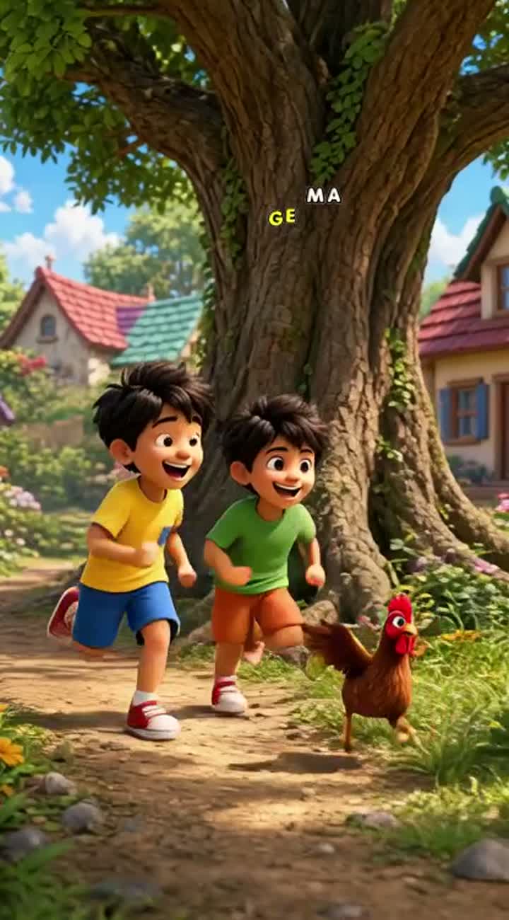Bright, colorful high-quality 3D cartoon animation… — AI cartoon