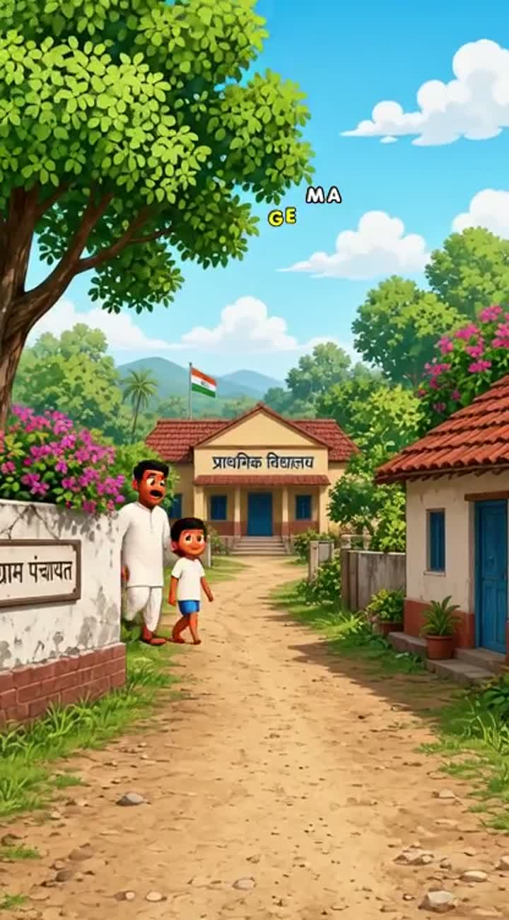 Pita Chahta hai ki Mera beta Bada aadmi bane Animated cartoon… — AI cartoon