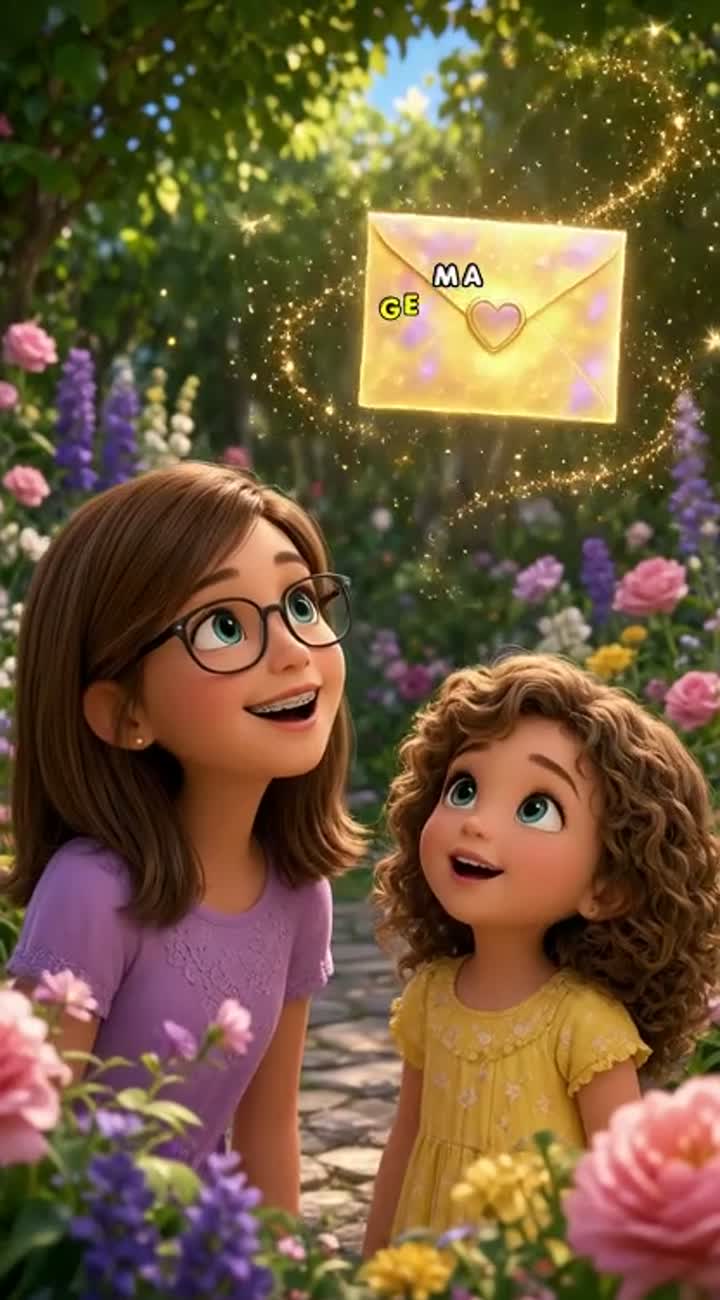 Complete 3D cartoon animated gender reveal movie starring two… — AI cartoon