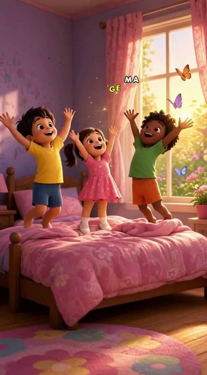 A vibrant, colorful high-quality 3D children's animation… — AI cartoon