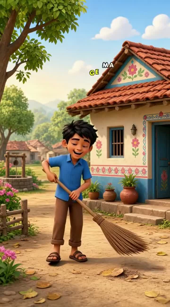 Fictional 3D cartoon animation with no real humans — AI cartoon