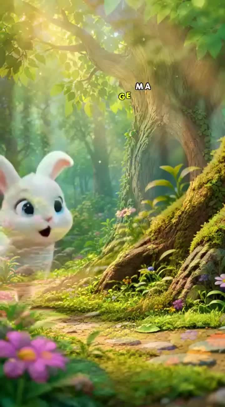 A little rabbit named Toto lives in a beautiful forest — AI cartoon