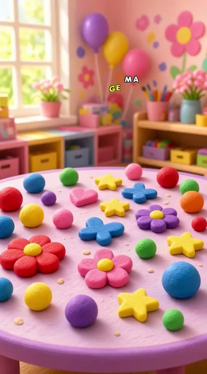 Adorable 3D animated video about Play-Dough Day — AI cartoon