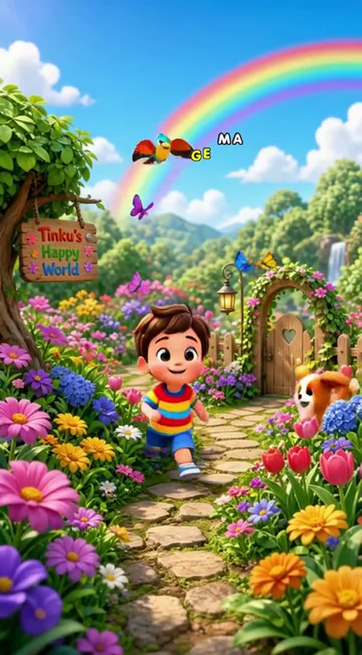 Tinku's Happy World - The Magic Rainbow Adventure — AI cartoon